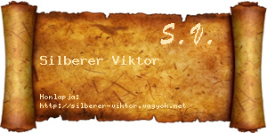 Silberer Viktor névjegykártya